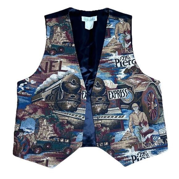 Rafaella Jackets & Blazers - Vintage 90s Rafaella Tapestry Vest Women's M Travel Train Grandma Western Rare